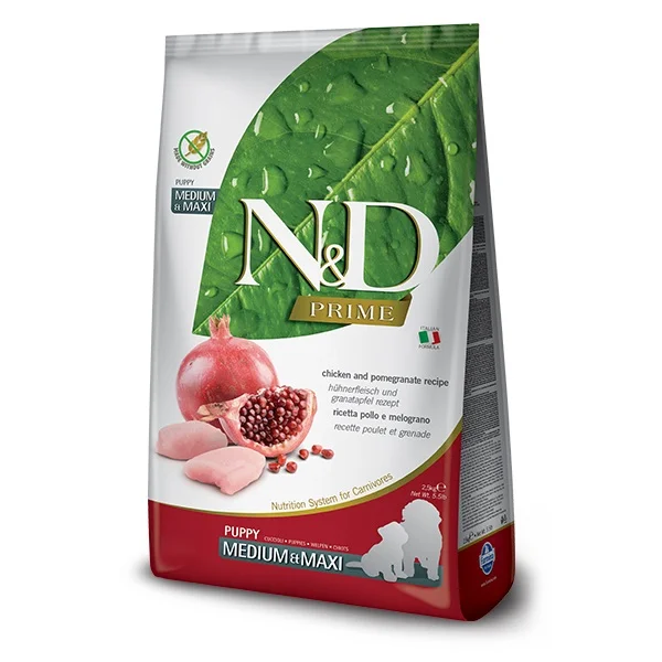 N&D Prime Puppy Medium&Maxi Chicken&Pomegranate – 12 kg