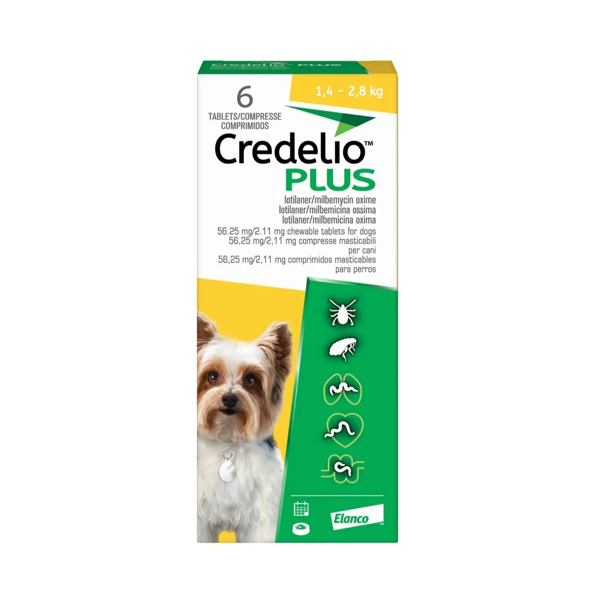 Credelio Plus – za pse 1,4-2,8 kg