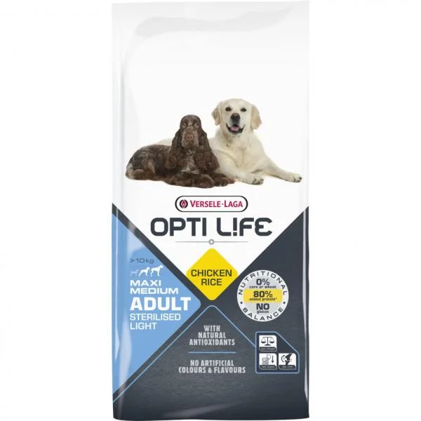 Opti Life Adult Sterilised Light Medium&Maxi – 12,5 kg