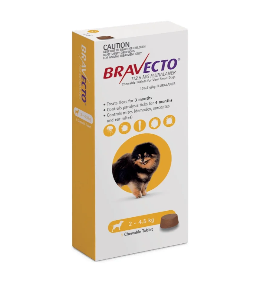 BRAVECTO – za pse 2-4,5 kg