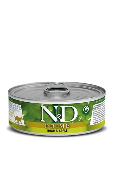 N&D Prime Cat Boar&Apple – 12×80 g