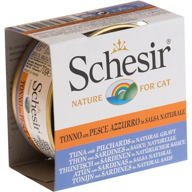Schesir Cat Tunjevina i Sardina u prirodnom sosu – 12×70 g