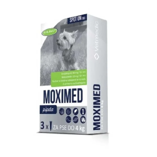 MOXIMED spot-on, za pse do 4 kg