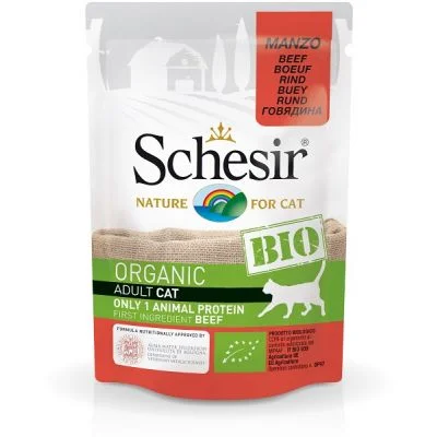 Schesir Cat BIO Organic Govedina – 12×85 g
