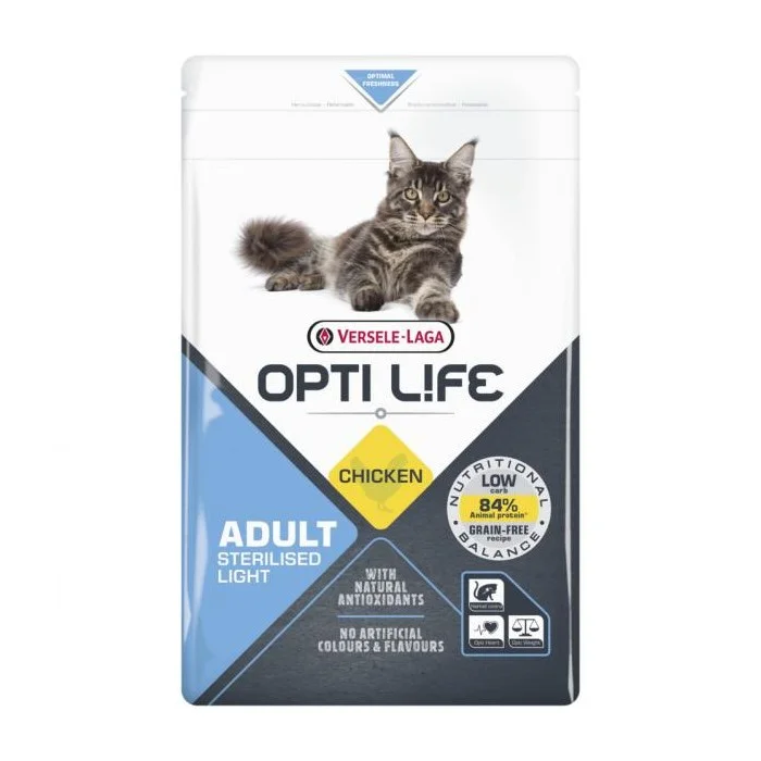 Opti Life Cat Adult Sterilised Light Chicken – 1 kg