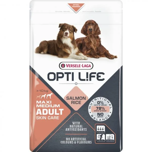 Opti Life Adult Skin Care Medium&Maxi – 12,5 kg