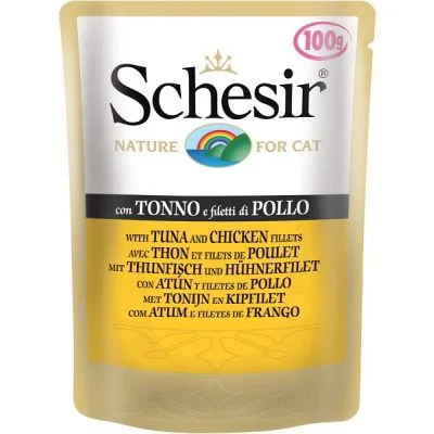 Schesir Cat Tunjevina i Piletina preliv – 12×100 g