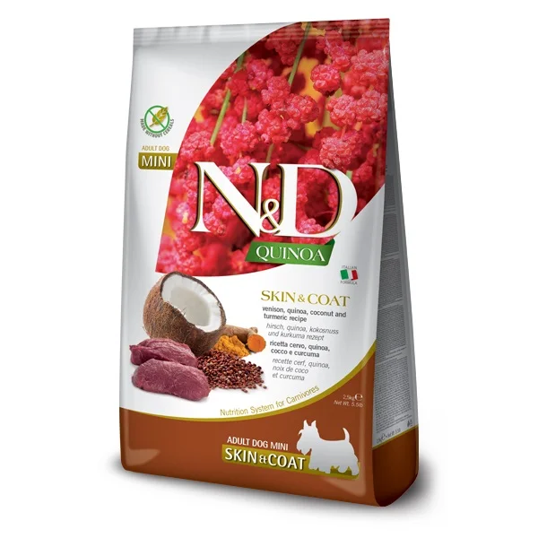 N&D Quinoa Skin&Coat Venison Mini – 2,5 kg