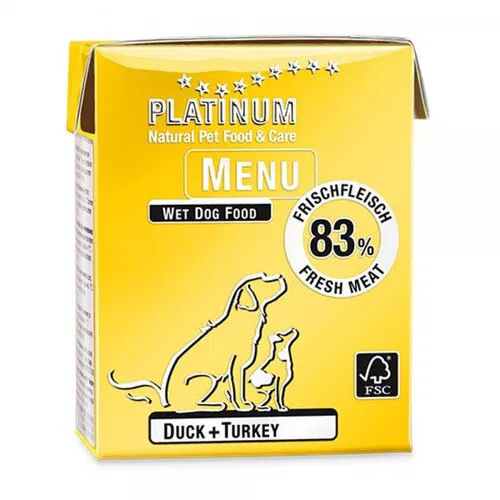 Platinum DOG Menu Pačetina i Ćuretina 185 g [EN]