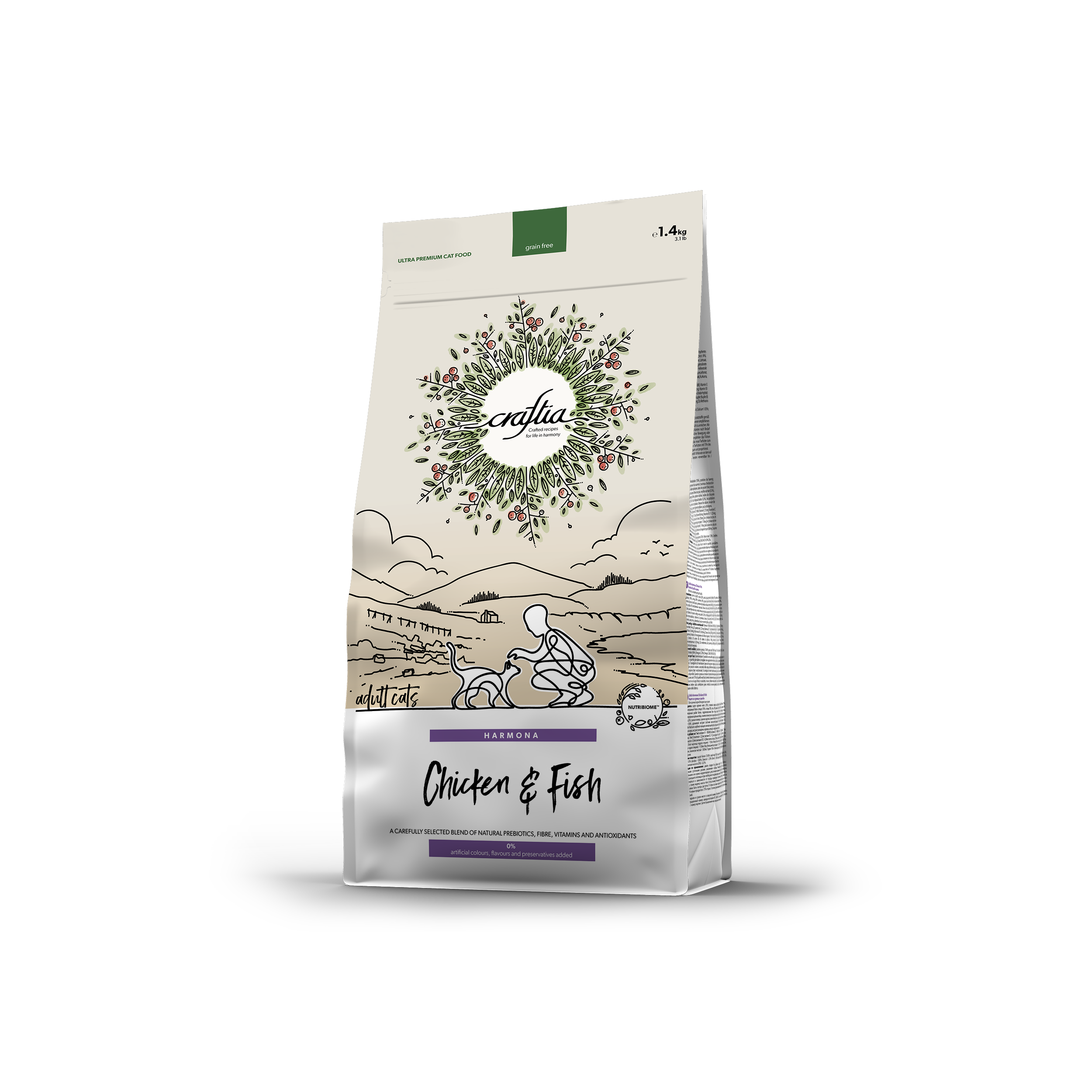 CRAFTIA HARMONA CHICKEN & FISH ADULT CAT 1,4 KG [EN]