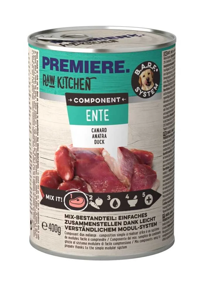 PREMIERE DOG Raw Kitchen Component Pačetina 400g konz [EN]