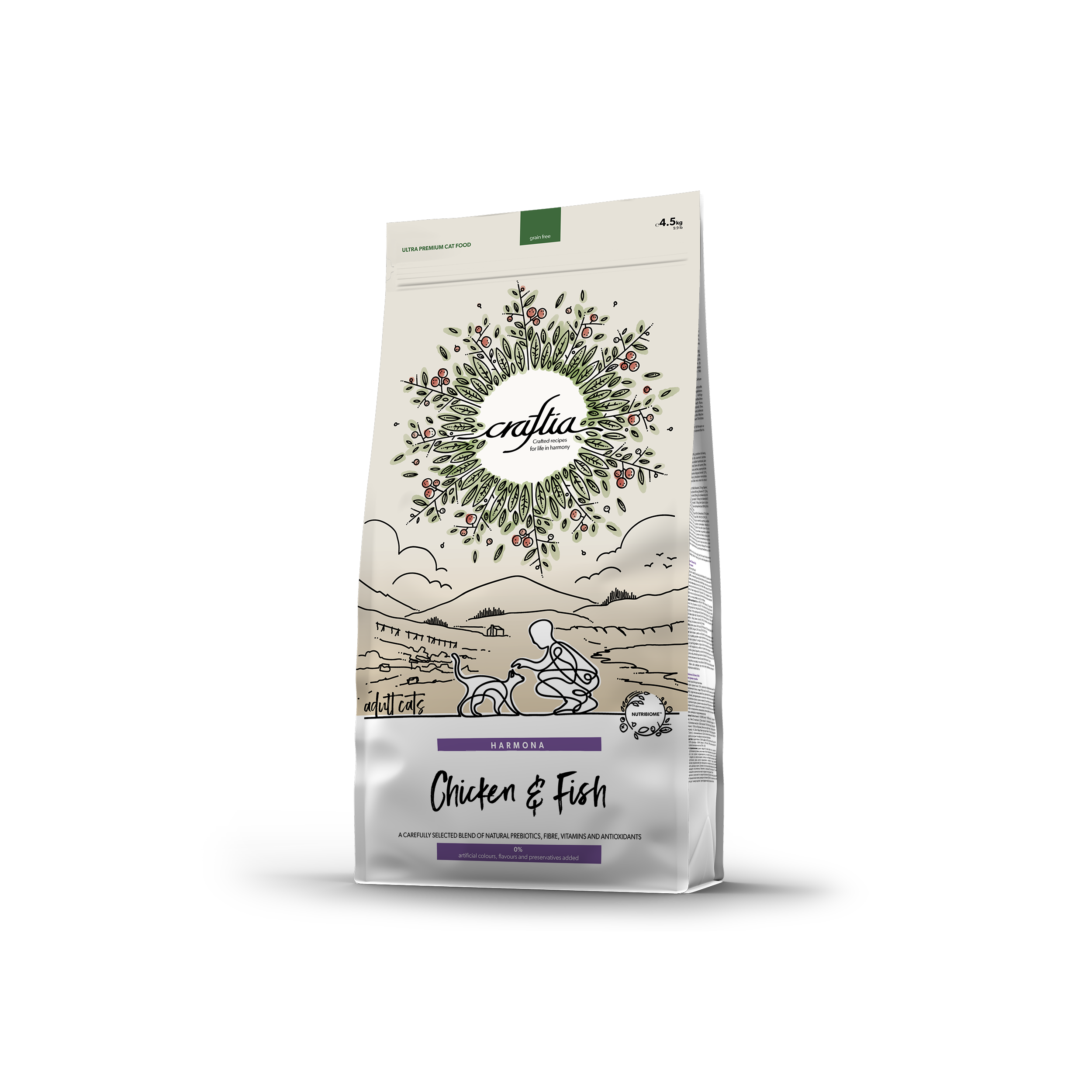 CRAFTIA HARMONA CHICKEN & FISH ADULT CAT 4,5 KG [EN]