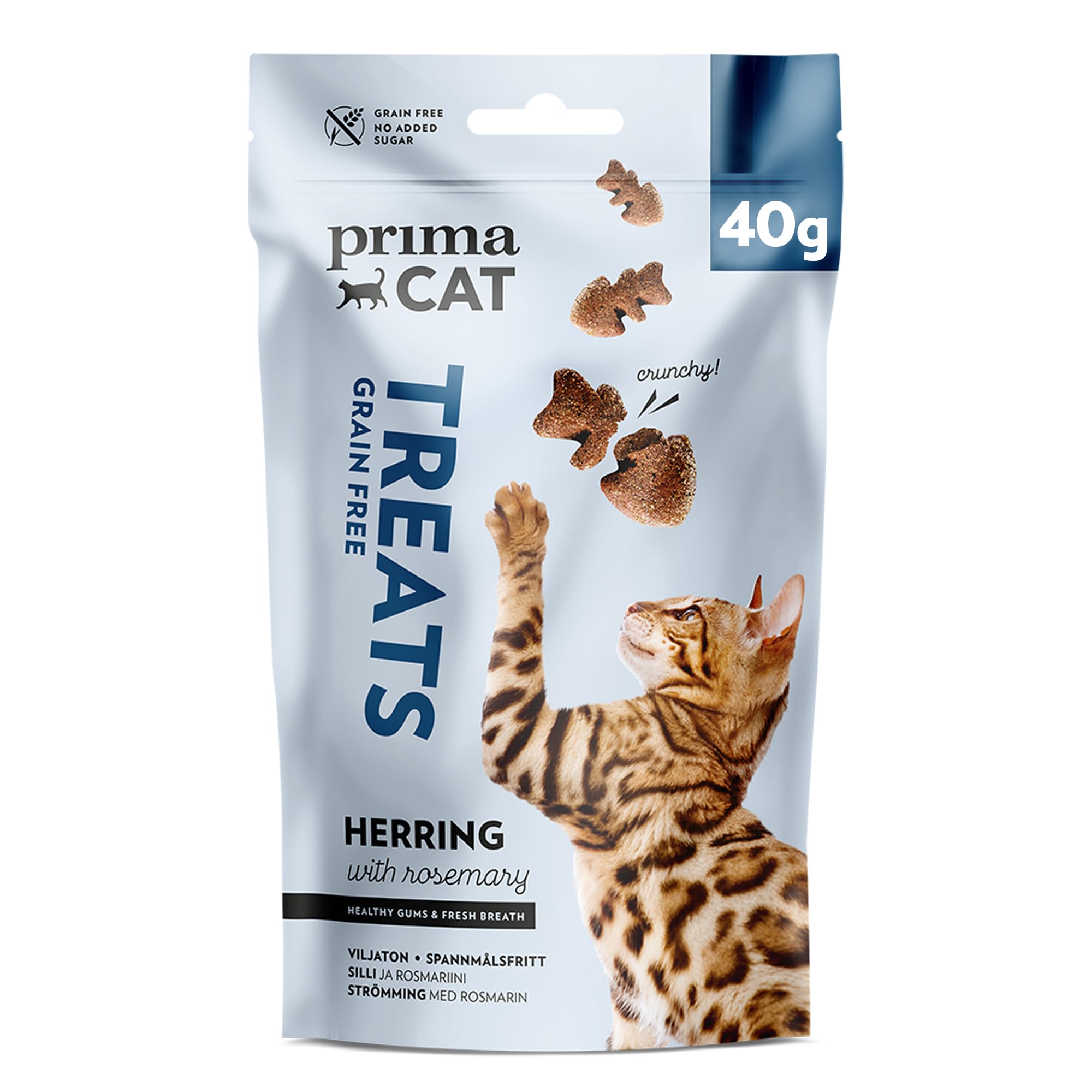 Prima Crunchy treats - Herring + rosemary 40g