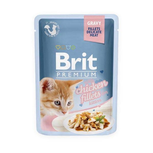 Brit PNC Delicate Fileti u sosu sa piletinom, Kitten 85 g kes