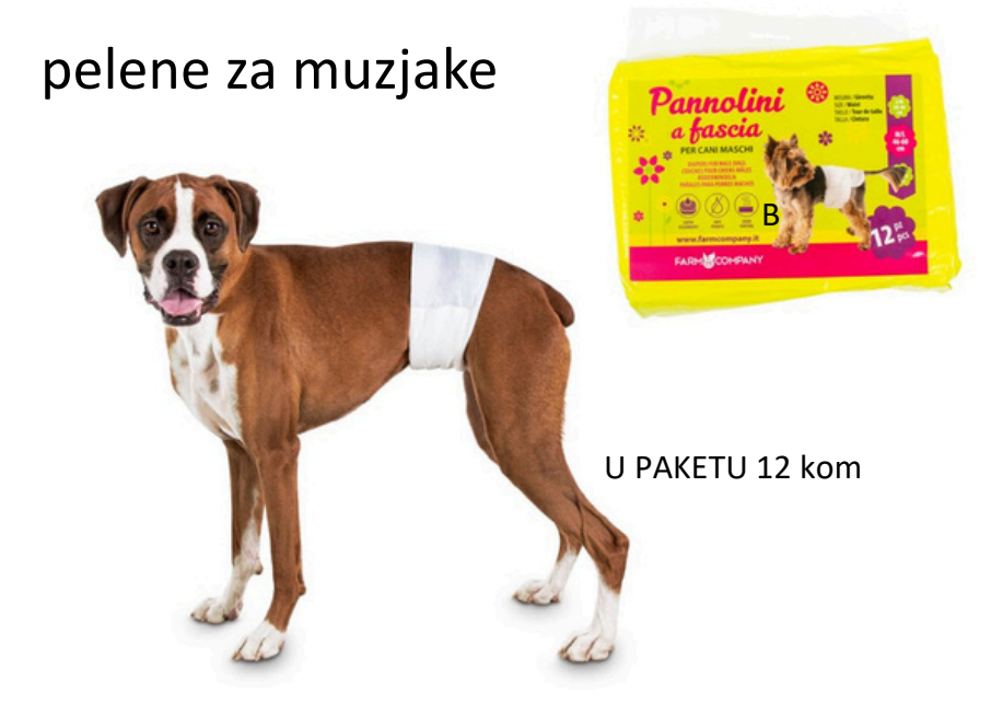Pelene za mužjake L/XL 60–80 cm (pakovanje 12 kom)