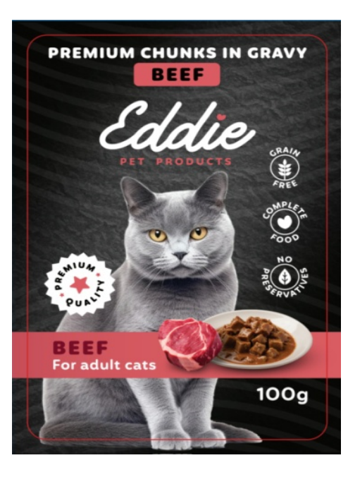 EDDIE Cat 100g sos mace GOVEDINA