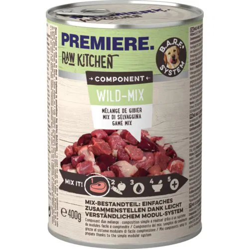PREMIERE DOG Raw Kitchen Component Divljač 400g konz [EN]