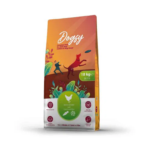 DOGSY RICH IN CHICKEN WITH CARROT & RICE ADULT DOG MEDIUM & LARGE BREED 18 KG