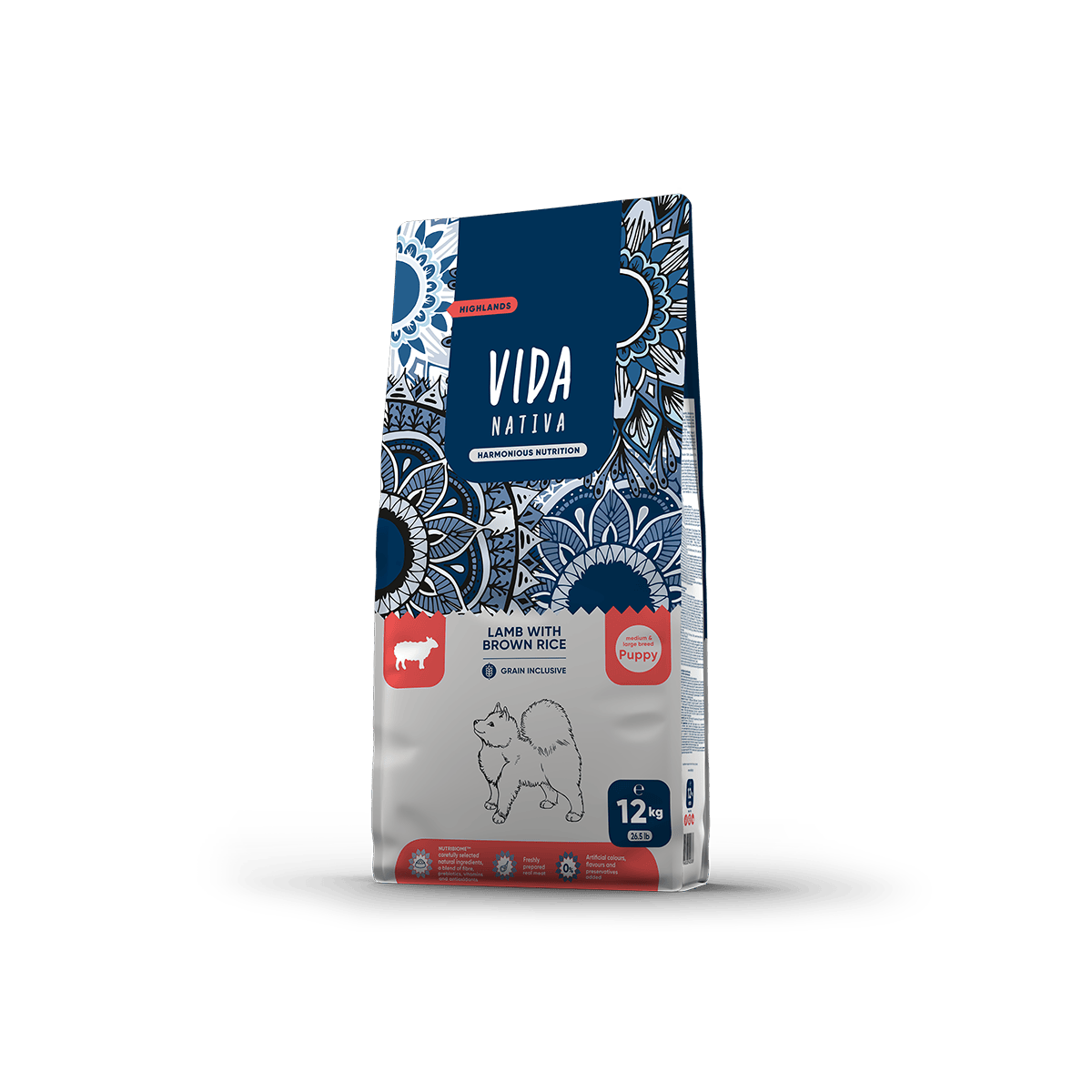 VIDA SUPER WITH LAMB, CHICKEN & SUPER VEGGIES ADULT DOG MEDIUM & LARGE BREED 12 KG