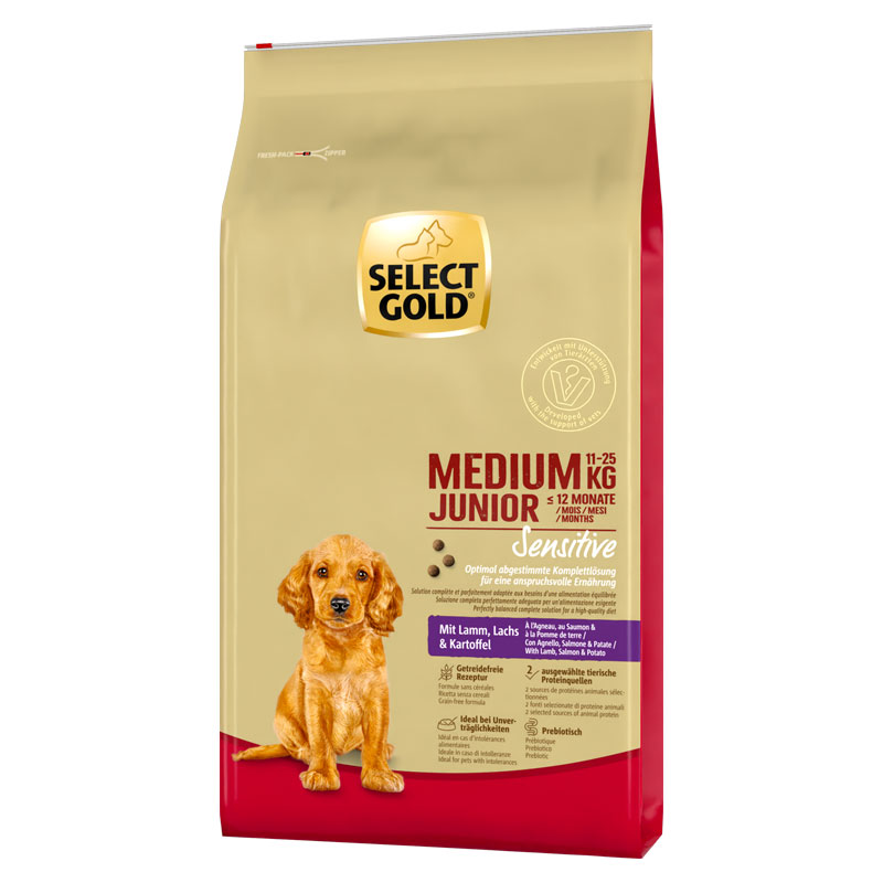 SG DOG Sensitive Medium Junior jagnjetina, losos i krompir 12 kg [EN]