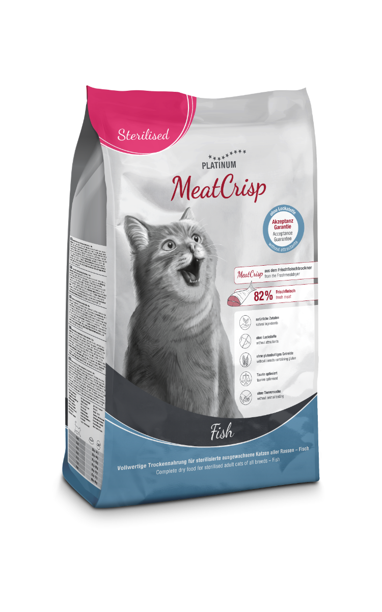 Platinum CAT Sterilized MeatCrisp Riba 1,5 kg [EN]