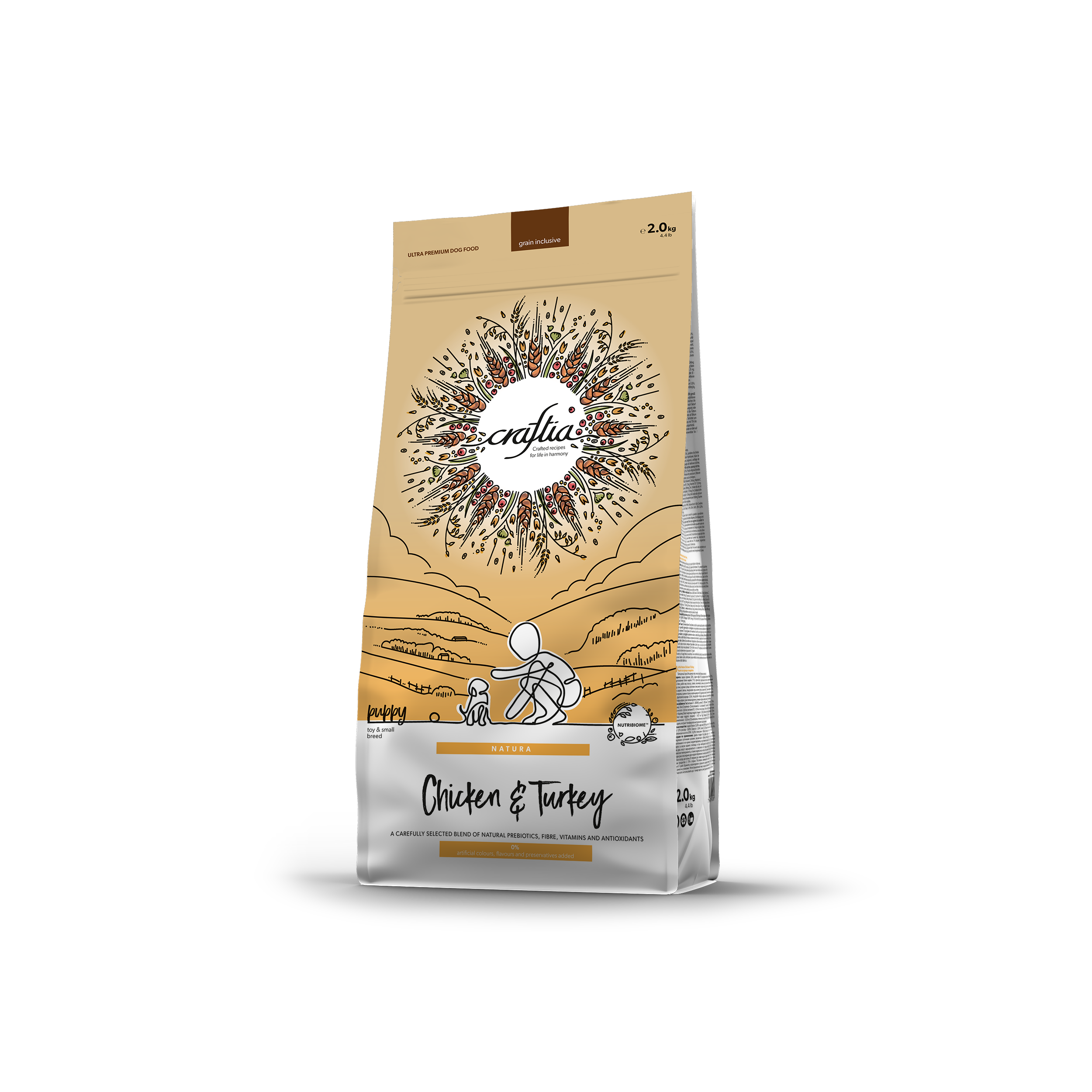 CRAFTIA NATURA CHICKEN & TURKEY PUPPY TOY & SMALL BREED 2 KG [EN]