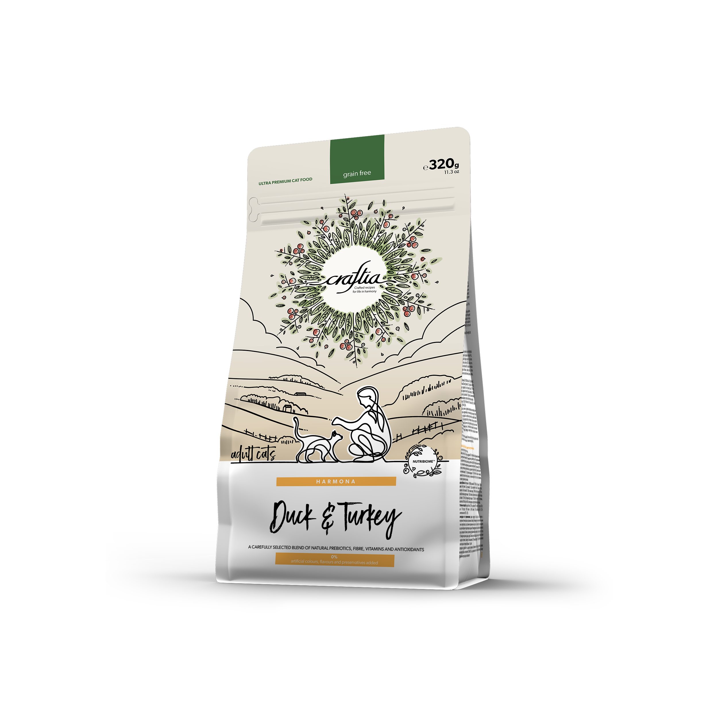 CRAFTIA HARMONA DUCK & TURKEY ADULT CAT 320 G [EN]