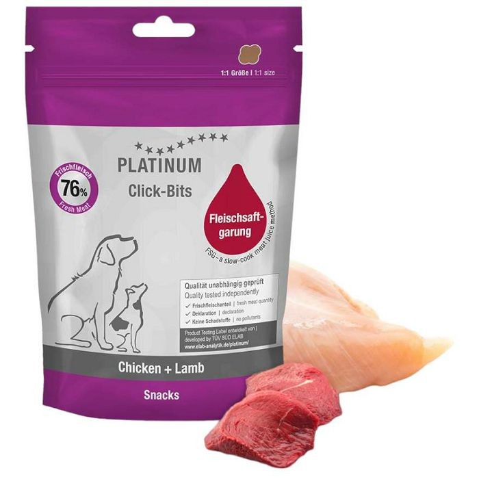 Platinum DOG Poslastica Click-Bits Piletina i Jagnjetina 150g [EN]
