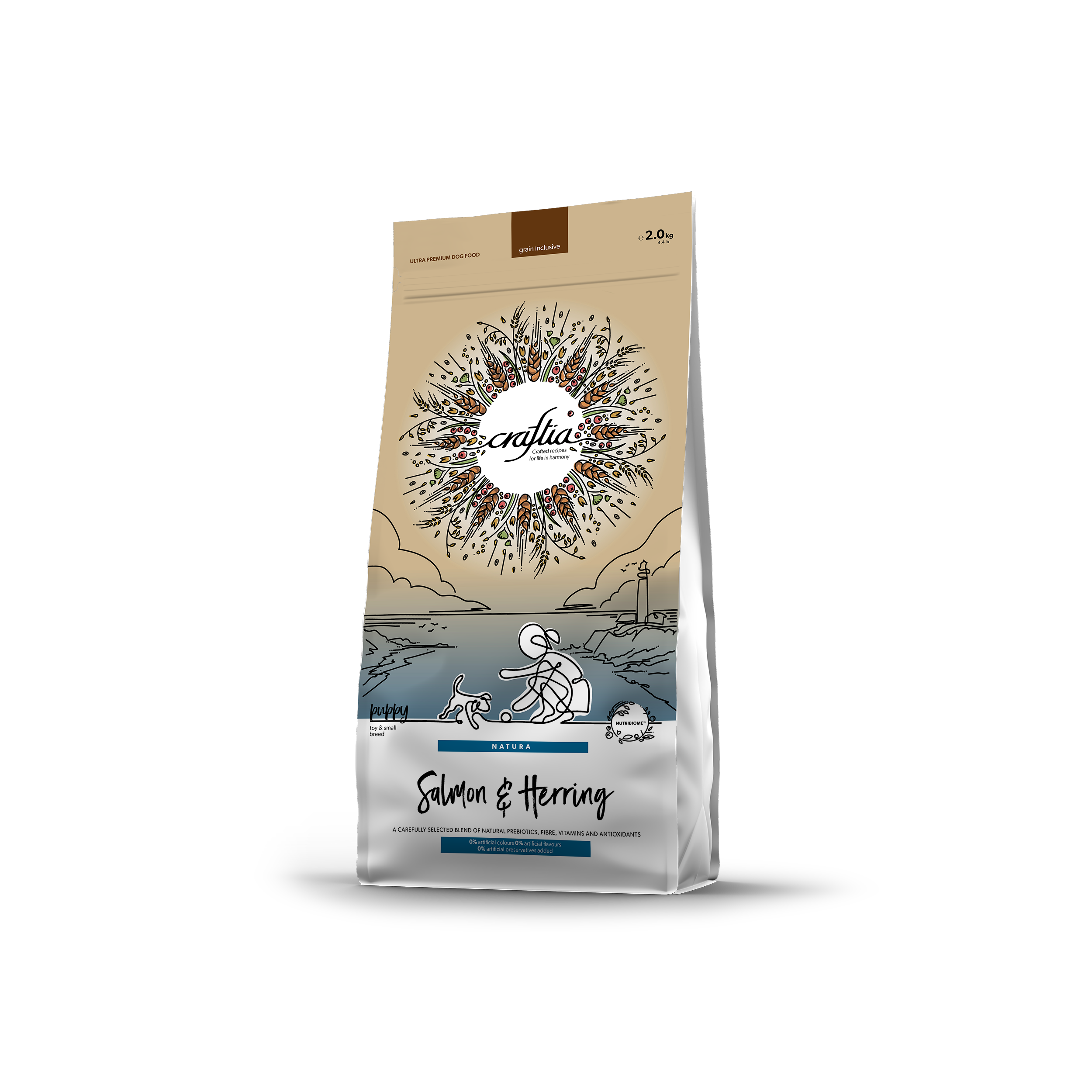 CRAFTIA NATURA SALMON & HERRING PUPPY TOY & SMALL BREED 2 KG [EN]