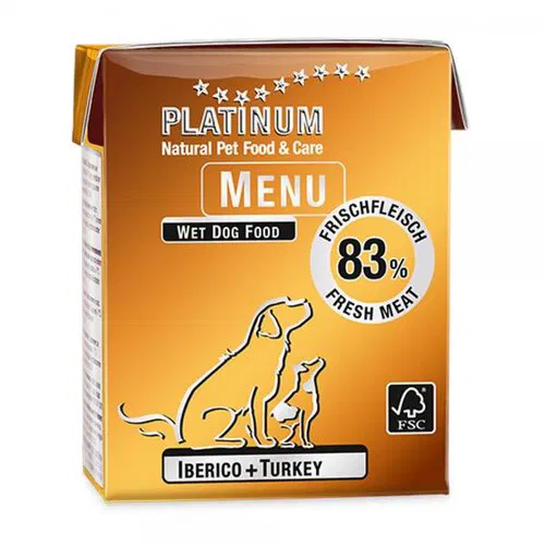 Platinum DOG Menu Iberico svinjetina i Ćuretina 375 g [EN]