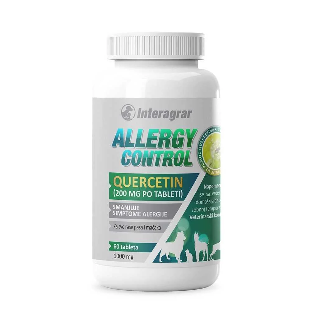 Allergy Control Quercetin 200 mg Tablete za sve rase pasa i mačaka Pakovanje: 60 tableta