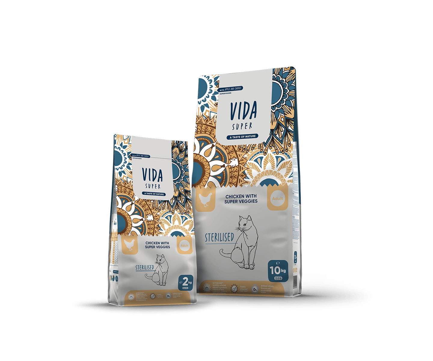 VIDA SUPER CHICKEN WITH SUPER VEGGIES ADULT CAT 2 KG