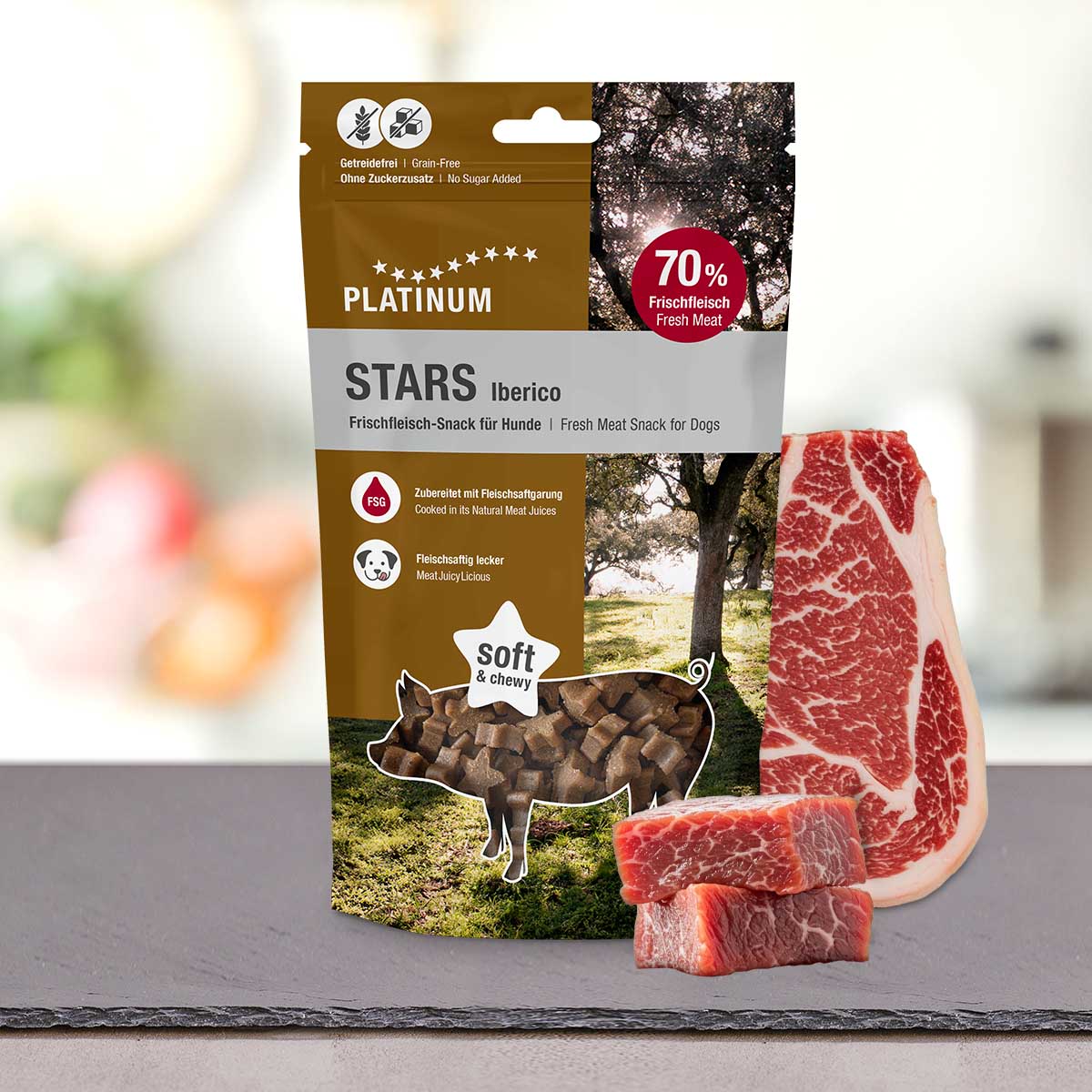 Platinum DOG Poslastica Stars Iberico 185 g [EN]