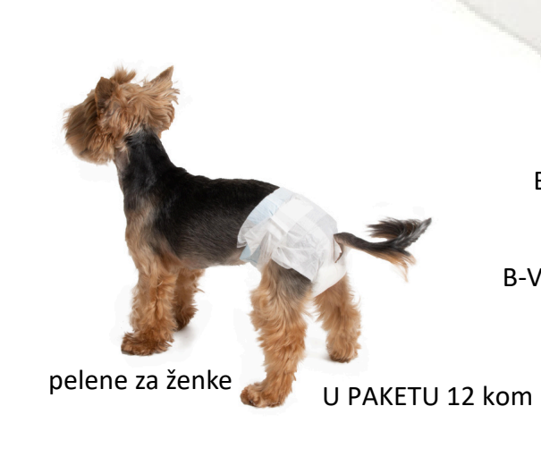 Pelene za ženke L 50–68 cm (pakovanje 12 kom)