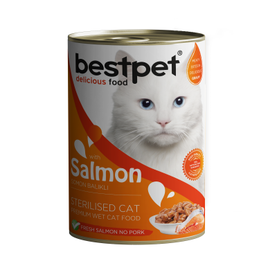 BESTPET konzerva 400g mačke losos steril