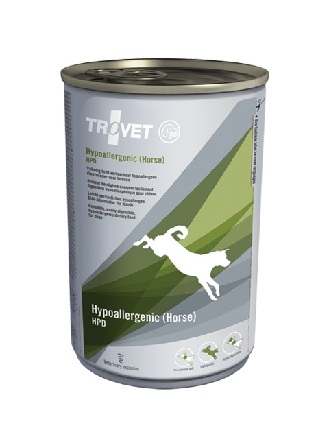 TRD Trovet Hypoallergenic horse dog 400 g konzerva [EN]