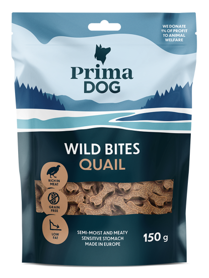 Prima Wild bites - Soft quail with hawthorn 150g