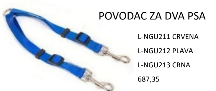 Povodac za dva psa – crni [EN]