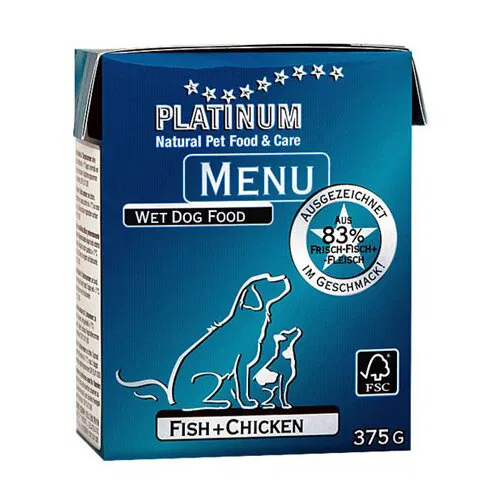 Platinum DOG Menu Riba i Piletina 90 g [EN]