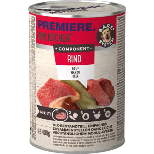 PREMIERE DOG Raw Kitchen Component Govedina 400g konz [EN]