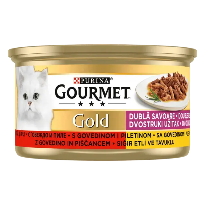 PURINA Gourmet Gold Dvostruki Užitak sa govedinom i piletinom 85g