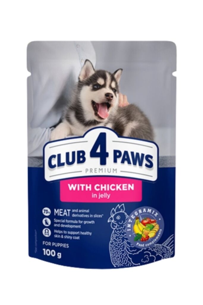 Club 4 Paws Premium za štenad sa piletinom u želeu 100g