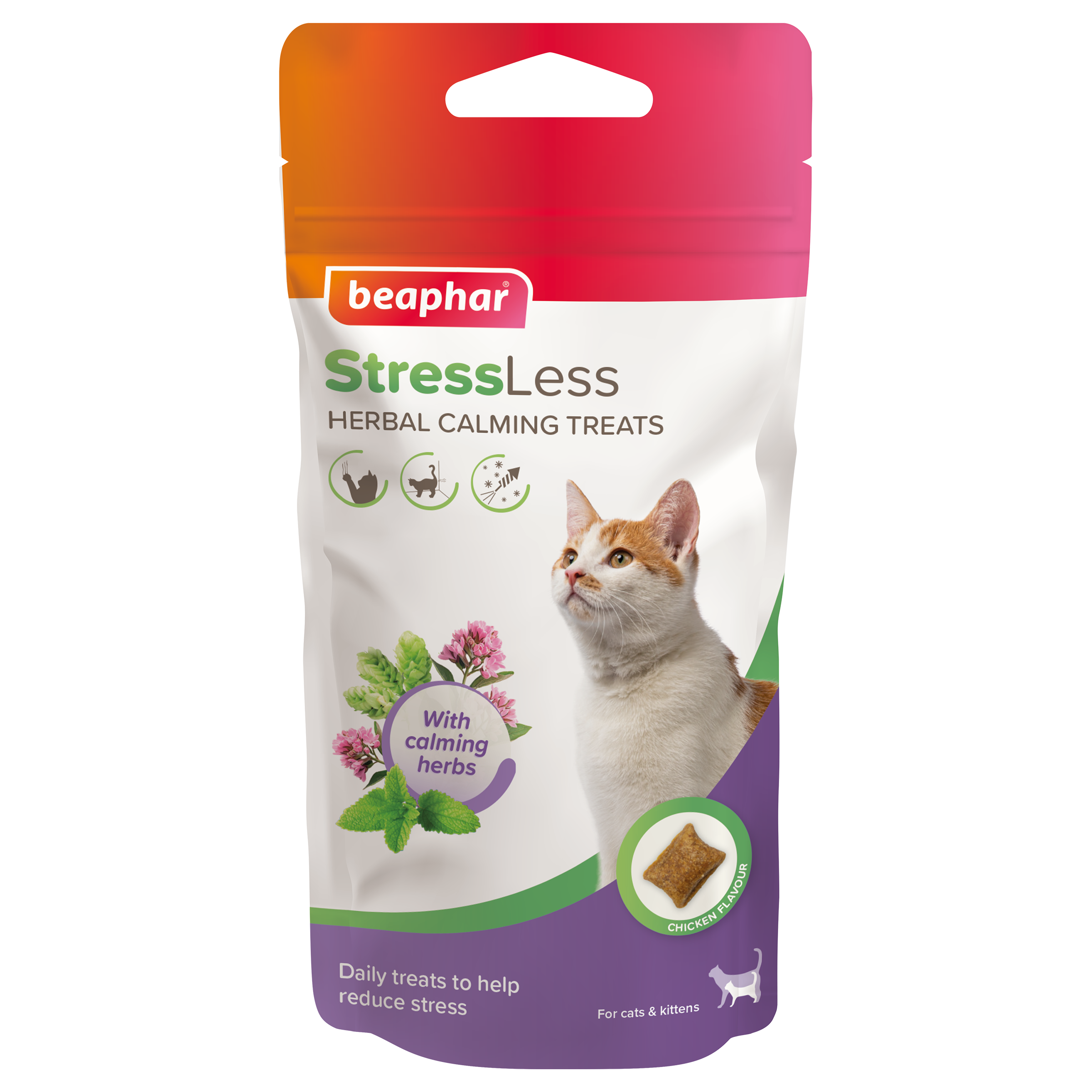 Beaphar StressLess Herbal Calming Treats poslastice sa piletinom i biljem za mačke 35g