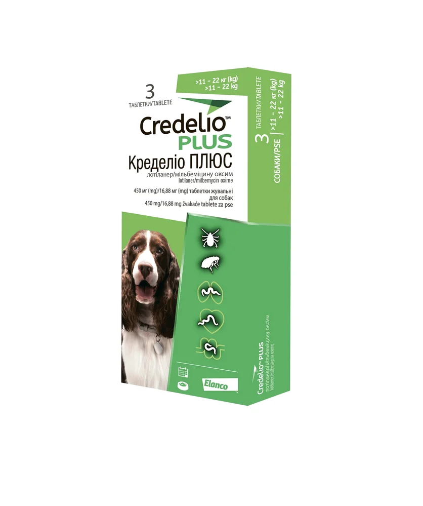 Elanco Credelio Plus 3 Tablete 11-22kg
