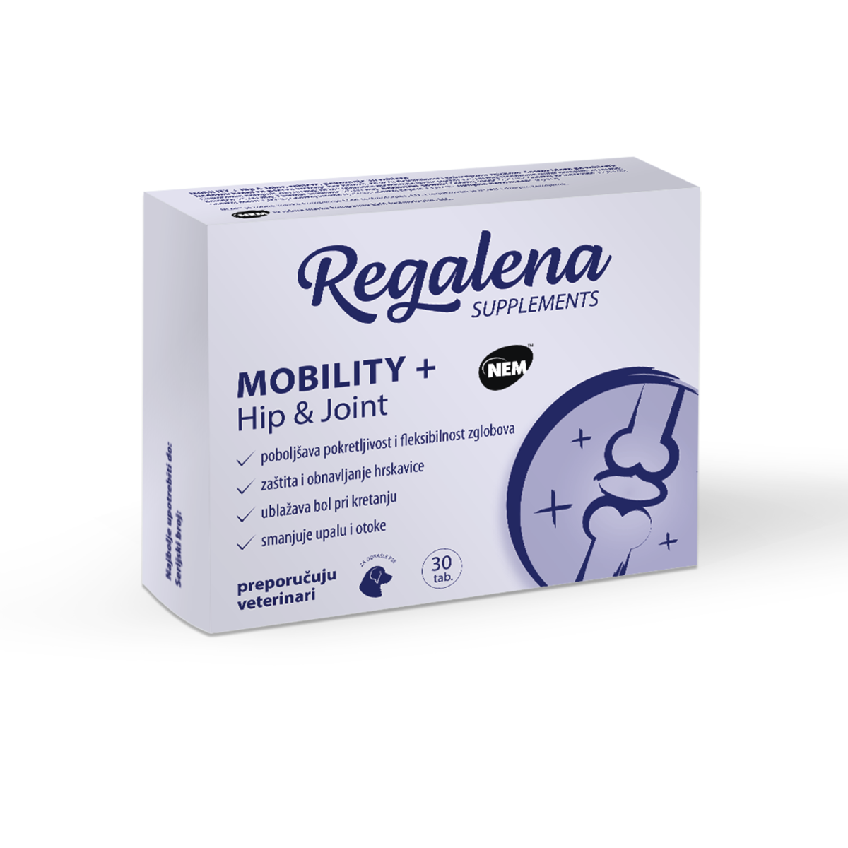 Regalena Supplements Mobility + Hip & Joint za pse 30 tableta