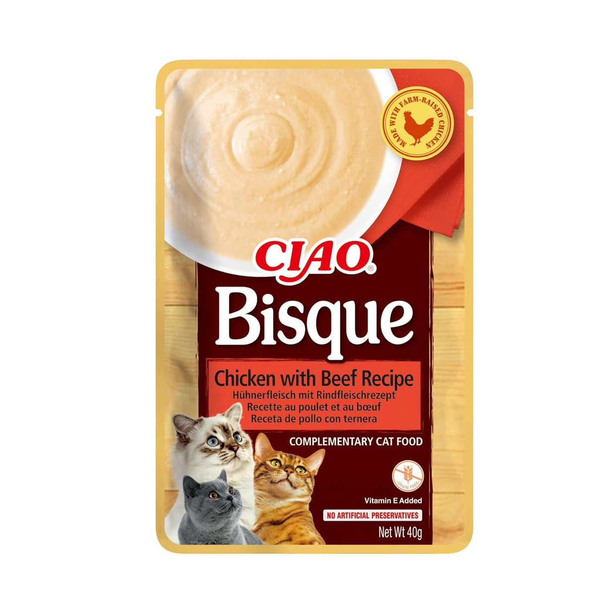 Ciao Cat Ciao Bisque pileći i goveđi sos 40g