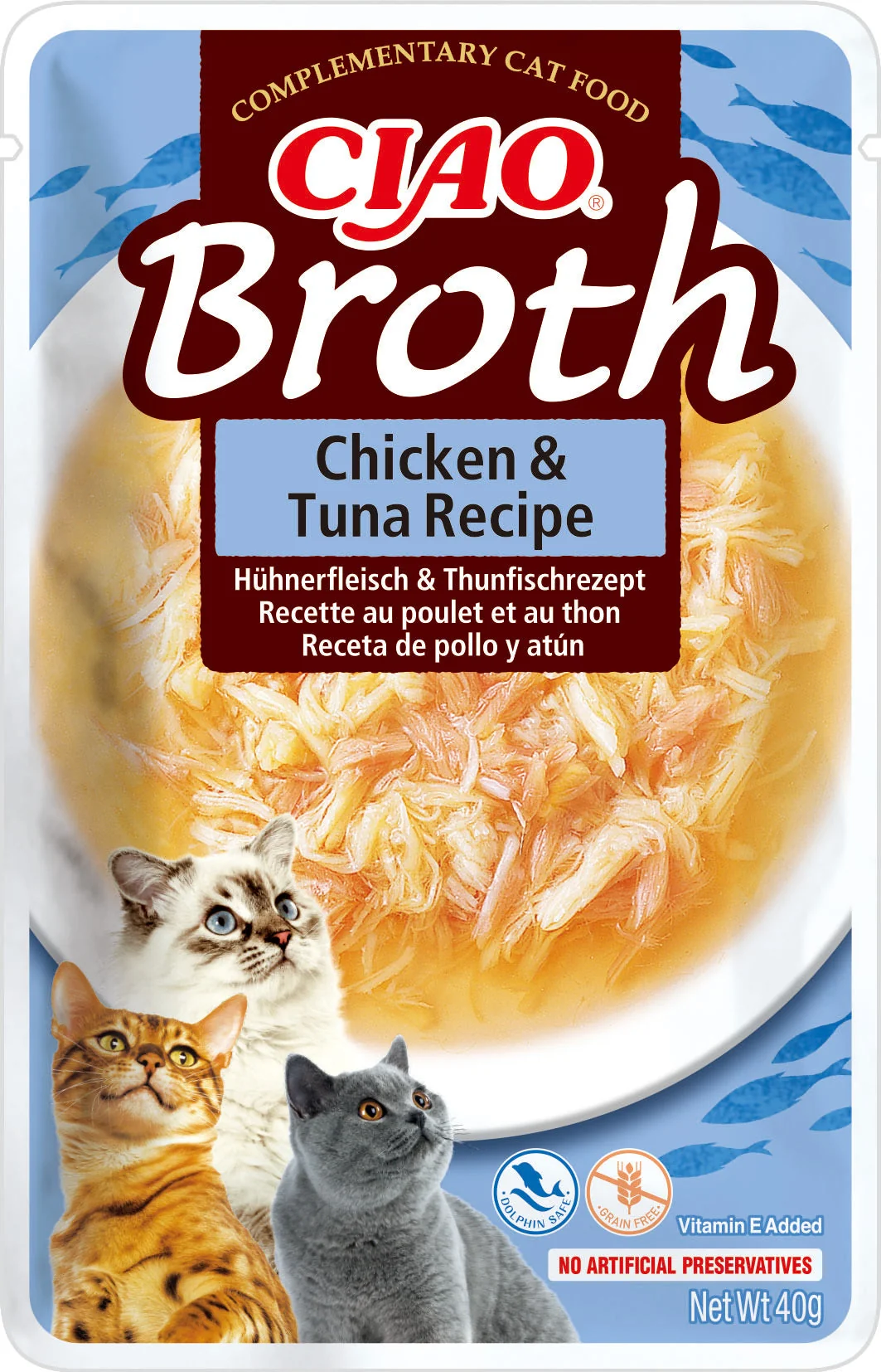Ciao Cat Broth pileća supa sa tunjevinom 40g