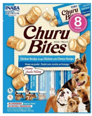 Inaba Dog Churu Bites sa piletinom i sirom 8x12g