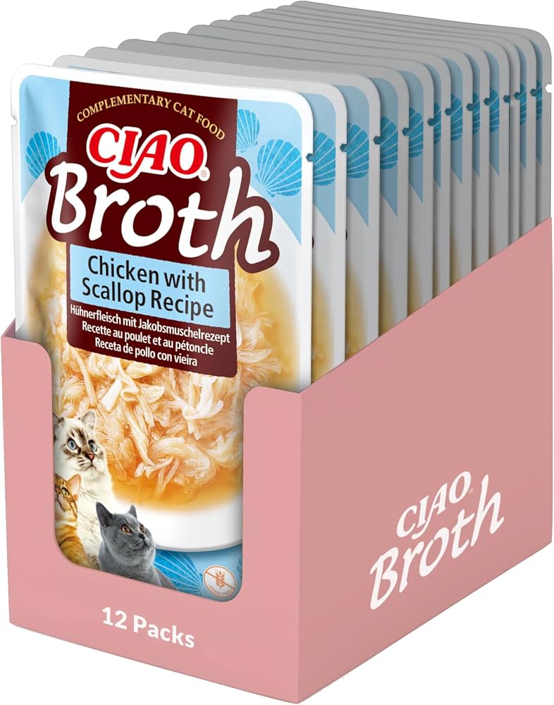 Ciao Cat Broth pileća supa sa morskim školjkama 40g