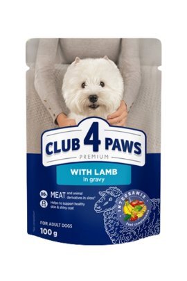 Club 4 Paws Premium za odrasle pse malih rasa sa jagnjetinom u sosu 100g